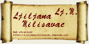 Ljiljana Milisavac vizit kartica